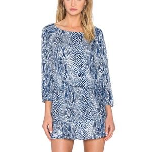 Joie Drop-waist snakeskin pattern dress